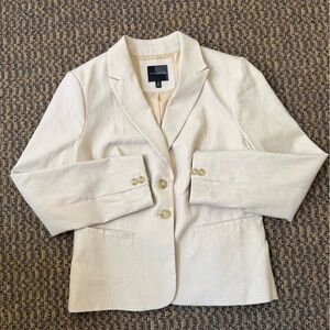 ✨ The Limited Cream Textured Blazer Women’s Medium Career Office Jacket